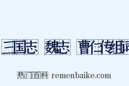 三国志·魏志·曹仁传组词是什么意思的图片